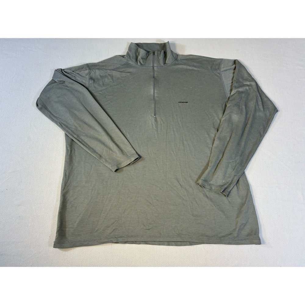 Vintage Patagonia Capilene 3‎ Midweight 1/4 Zip Pullover Mens XL Gray